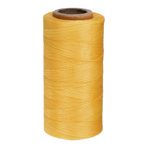 Leather Sewing Waxed Thread 284 Yards 0.8mm Gold