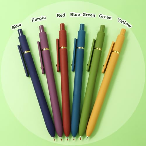 Gel Pens 6 Pcs Black Ink Pens for Women (6 Count)