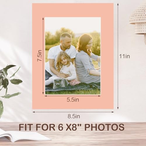 15 Pack Picture Mats 8.5 x 11 for 6 x 8 Photos