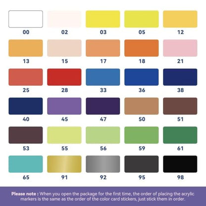 30 Colors Acrylic Paint Pens for Rock Painting