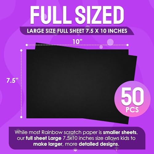 50 Piece Rainbow Scratch Paper (54 Count)