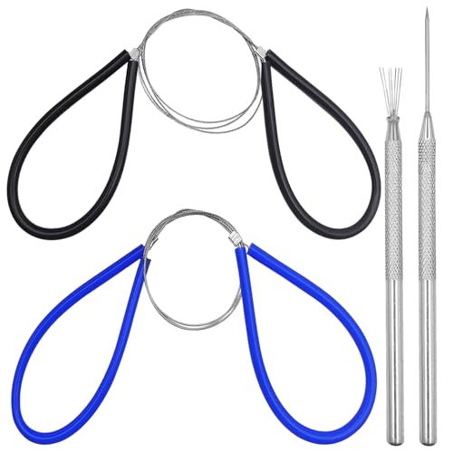 2 Pcs Clay Cutter Wires + 1 Clay Ceramic Needle + 1 Feather Wire Texture Detail Tools