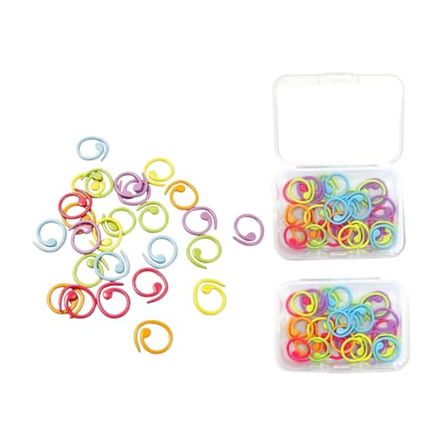 30Pcs Multicolor Spiral Stitch Markers Knitting Stitch Rings Mini Size Crochet Markers Knitting Tool for Weaving Crocheting and Knitting
