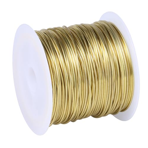 49FT 18 Gauge Jewelry Wire for Jewelry Making Gold Copper Beading Wire (49 Foot)