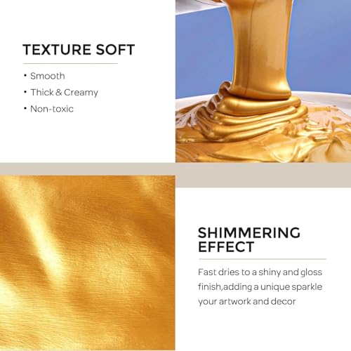 Metallic Gold Acrylic Paint (4 Fl Oz)