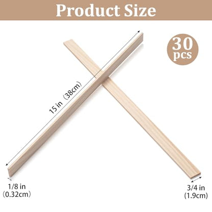 Wooden Dowels for Crafts (30 Count)