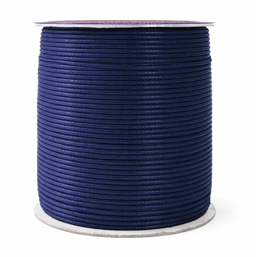 1.5mm Navy Blue Waxed Cord