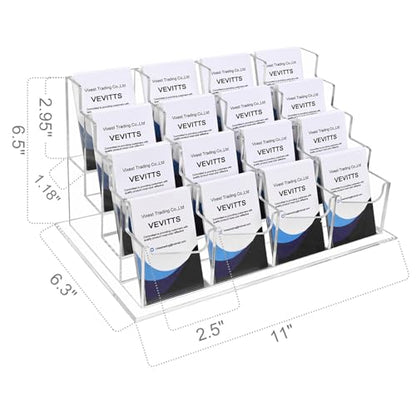 Clear Vertical Business Card Holder for Desk