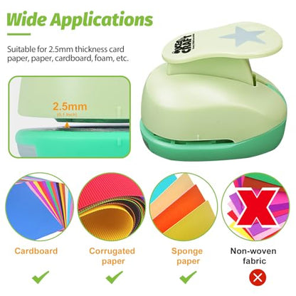 Star Hole Paper Punch Star Lever Puncher for Crafts 1 Inch Craft Punch