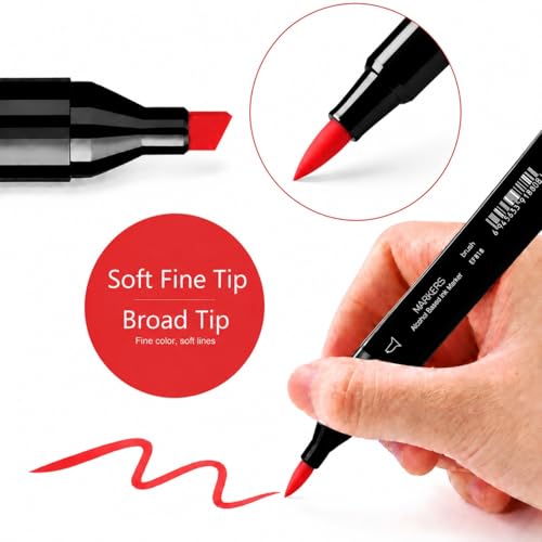 6 Pack Red Alcohol Markers (6 Count)