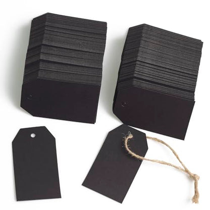200PCS Paper Gift Tags with Free 200PCS Black Cotton Strings (200 Count)