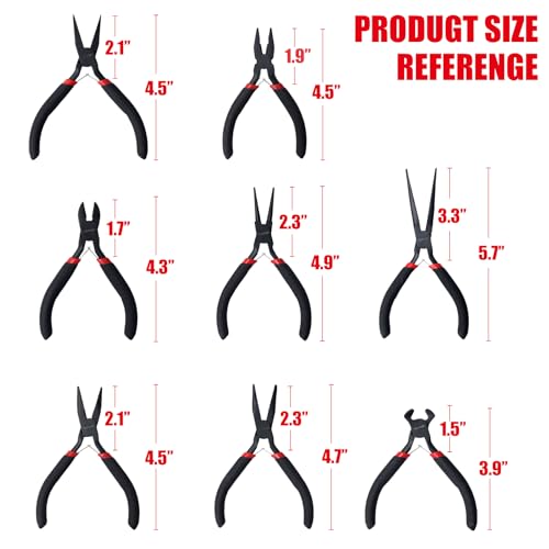 8 Piece Mini Pliers Set