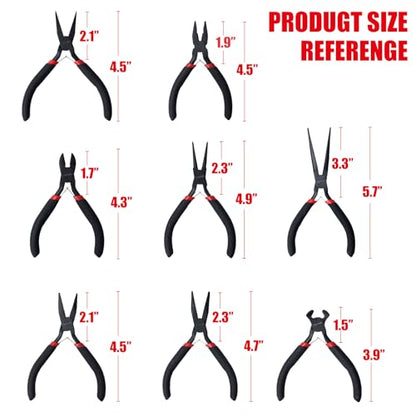 8 Piece Mini Pliers Set