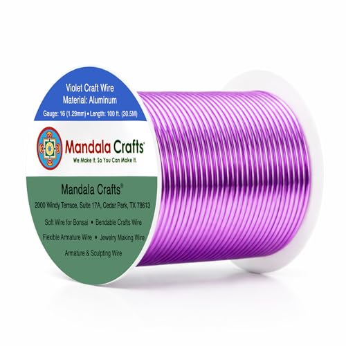 16 Gauge Violet Anodized Aluminum Craft Wire