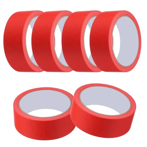 Masking Tape 1.4 Inch x 21 Yard Painter's Tape Red Paint Tapes for DIY Crafts Arts Drawing Decoration Labeling Car Painting Artist Teachers