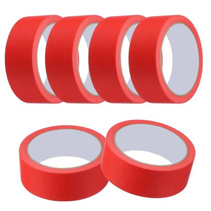 Masking Tape 1.4 Inch x 21 Yard Painter's Tape Red Paint Tapes for DIY Crafts Arts Drawing Decoration Labeling Car Painting Artist Teachers