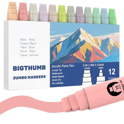 Jumbo Poster Markers Set (12 Count)