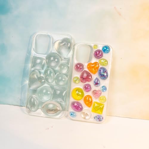 Cabochon Gem Silicone Mold 2 Trays for Resin Casting Jewelry Making (176 Count)