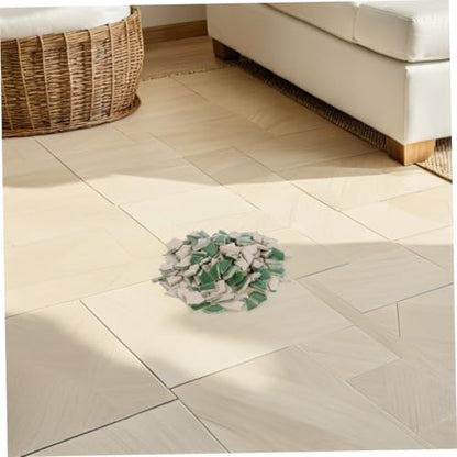 1 Pack DIY Kit Unique Green Ceramic Tiles for Stepping Stones Home Decoration and Art Projects