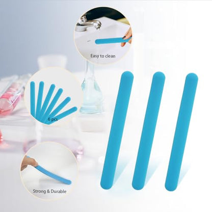 6 PCS Reusable Silicone Stirring Stick (6 Count)