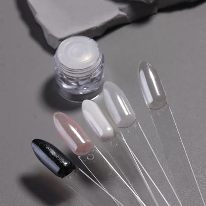 Glaze White Chrome Nail Powder