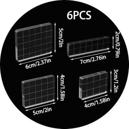6 Pack Clear Stamp Blocks (6 Count)