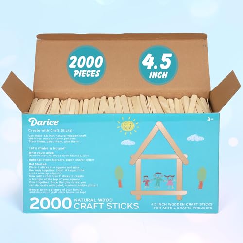 2000 Pcs Popsicle Stick (2000 Count)