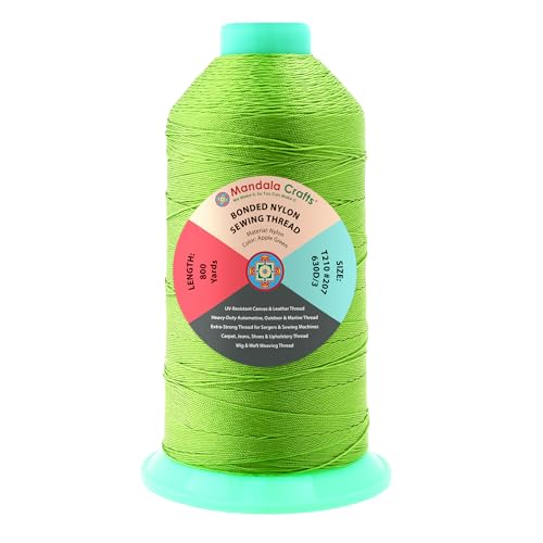 Size 207 630D T210 Apple Green Bonded Nylon Thread
