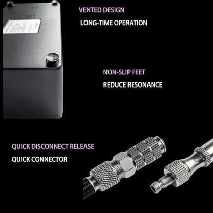Airbrush Kit with Quiet Air Compressor