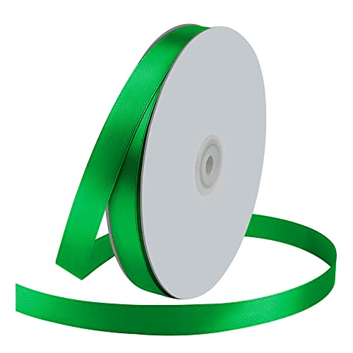 5 8" x 100 Yards Green Satin Ribbon Crafts Gift Wrapping (300 Foot)