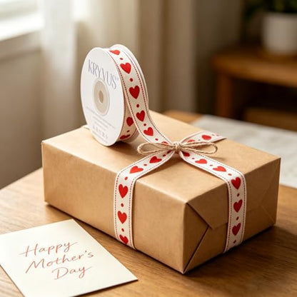 Red Hearts Cotton Ribbon (36 Foot)
