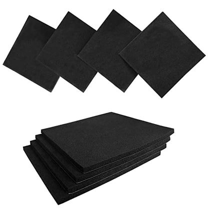 8 Pcs Black Adhesive Foam Pads Closed Cell Foam Sheets 1 (8 Count)