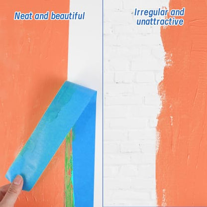 5 Rolls Painters Tape 2 Inch Wide Blue Painters Tape for Wall Painting (5 Count)