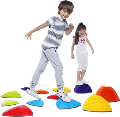 Stepping Stones for Kids Indoor and Outdoor Balance Blocks Promote Coordination