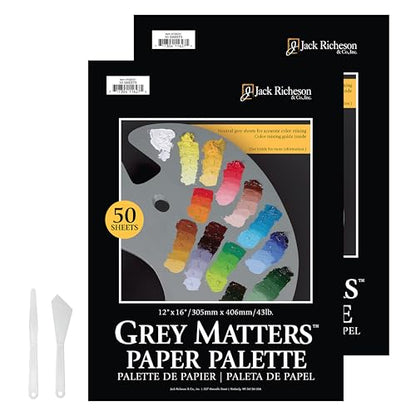 Grey Matters Disposable Paper Palette 12” x 16” (2 Count)
