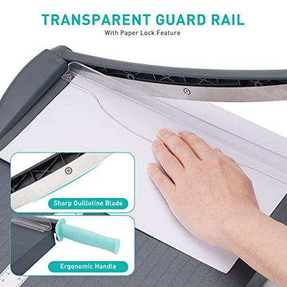 Paper Cutter Paper Slicer with Safety Guard and Blade Lock