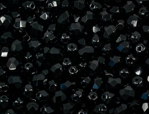 50 pcs Faceted Fire Polished Pressed Czech Glass Beads 6mm (50 Count)