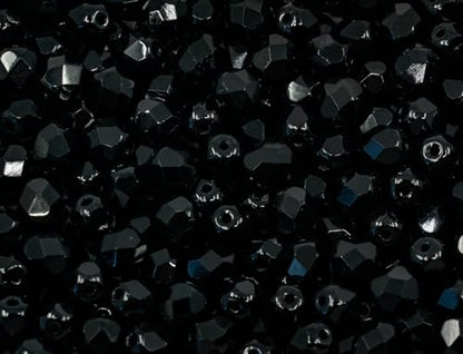50 pcs Faceted Fire Polished Pressed Czech Glass Beads 6mm (50 Count)