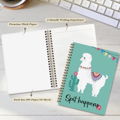 Funny Llama Spiral Notebook 5.8x8.3 Inch