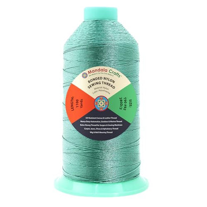 Size 92 280D T90 Aquamarine Bonded Nylon Thread (3300 Foot)