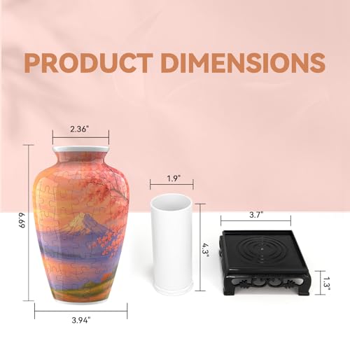 3D Puzzle Vase for Adults with 120 Plastic Pieces (120 Count)