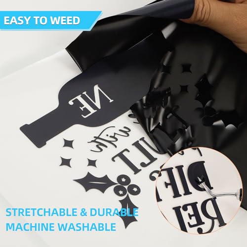 Black HTV Heat Transfer Vinyl Rolls (100 Foot)