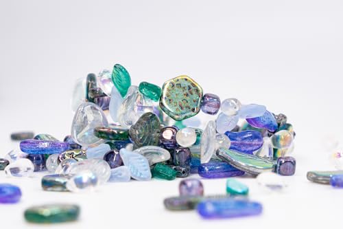 1.4oz (40g) Limited Mix of Czech Glass Beads, Hand Made Set Kit, Purple Crystal AB Sparkling Mix Fairytale