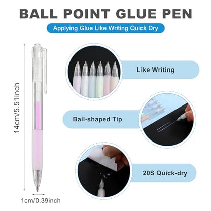 6 Pcs Glue Stick Pens for Crafting (6 Count)