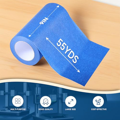 Wide Blue Painters Tape 9 Inch x 55 Yards Masking Tape (165 Foot)