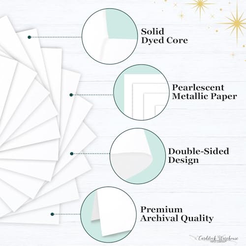 Cardstock Warehouse Stardream Crystal White Cardstock Paper (25 Count)