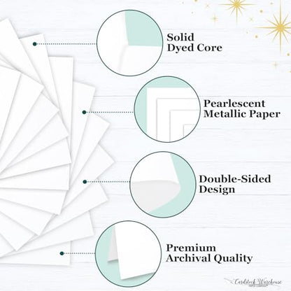 Cardstock Warehouse Stardream Crystal White Cardstock Paper (25 Count)