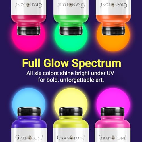 Neon Acrylic Paint Set 6 Colors 8 oz Each (48 Fl Oz)