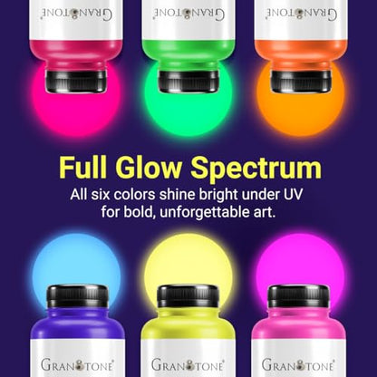 Neon Acrylic Paint Set 6 Colors 8 oz Each (48 Fl Oz)