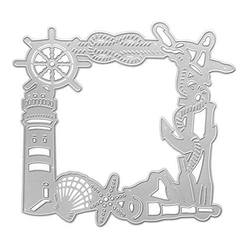 Metal Shell Ocean Element Background Frame Cutting Dies